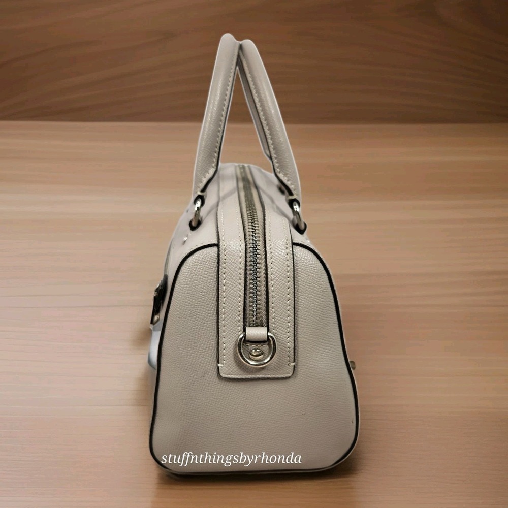 Coach Rowan Satchel Bag #79946 In Gray (no strap) Crossgrain‎ Leather Dec 2019 - Picture 5 of 16